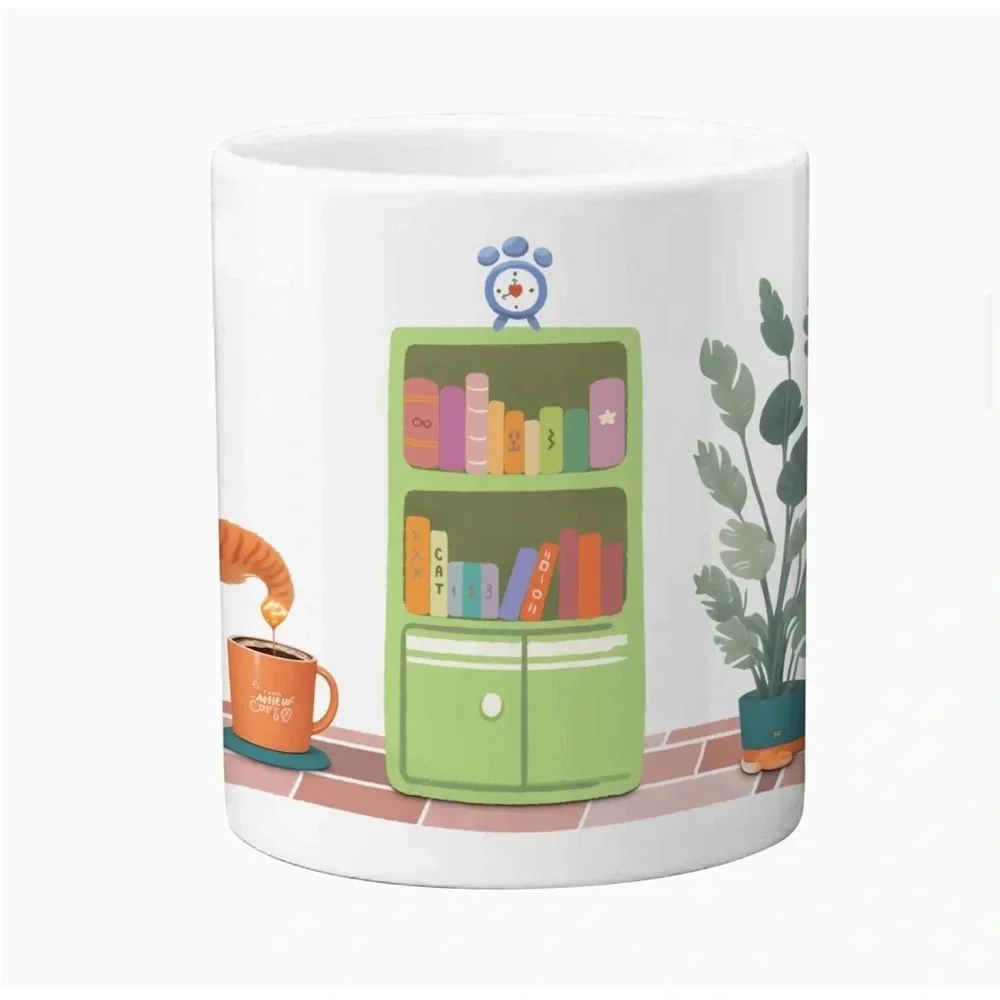 NIB Orange Cat Lovers Mug